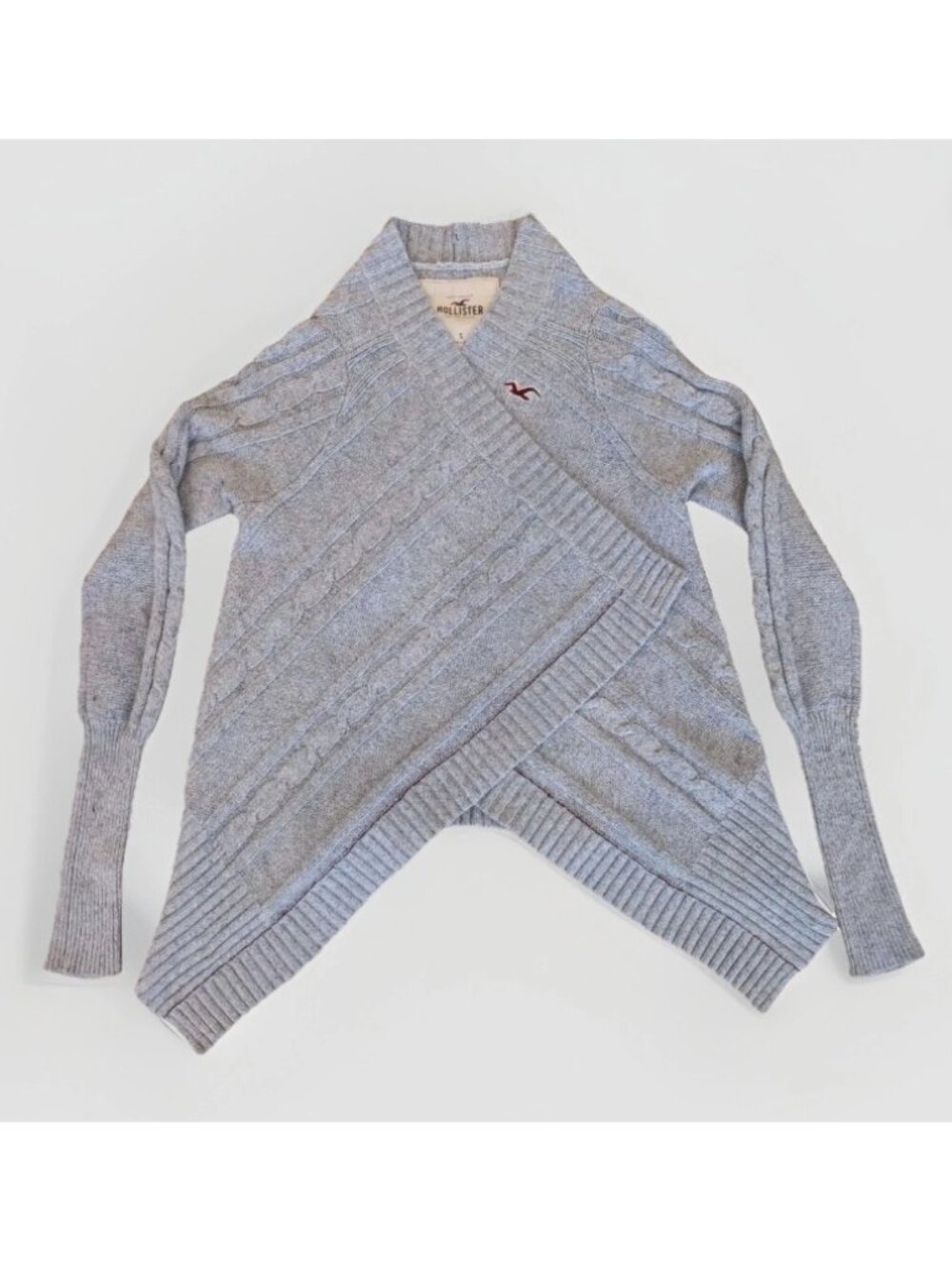 Y2K HOLLISTER Women’s Gray Knit Cardigan Size S